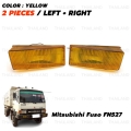 ชุด ไฟหรี่ในกันชน ข้างซ้าย+ขวา 24V 2 ชิ้น ฝาเหลือง สำหรับ Mitsubishi Fuso Fuso FN527 FV87 FM 850 Truck ปี 1986-1994